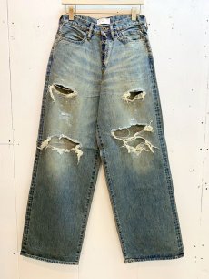 画像1: SUGARHILL(シュガーヒル) DAMAGED MODERN DENIM PANTS WIDE CUT 25880409 (1)