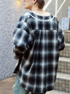 画像8: el conductorH(コンダクター) CHECK FLANNEL BASEBALL SHIRT PD25MS01 (8)