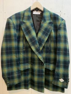 画像1: el conductorH(コンダクター) FLANNEL CHECK COWBOY DOUBLE BREASTED JKT PD25AJ08 (1)