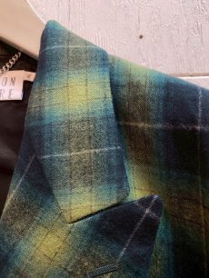 画像2: el conductorH(コンダクター) FLANNEL CHECK COWBOY DOUBLE BREASTED JKT PD25AJ08 (2)