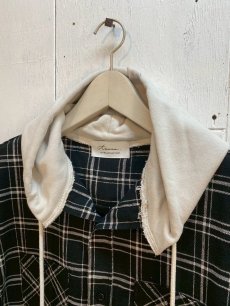 画像2: Azuma.(アズマ) PLAID DOCKING HOOD SHIRT 25AH-SH-02(BLK) (2)