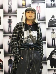 画像8: Azuma.(アズマ) PLAID DOCKING HOOD SHIRT 25AH-SH-02(BLK) (8)