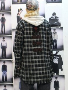 画像9: Azuma.(アズマ) PLAID DOCKING HOOD SHIRT 25AH-SH-02(BLK) (9)
