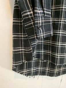 画像4: Azuma.(アズマ) PLAID DOCKING HOOD SHIRT 25AH-SH-02(BLK) (4)