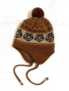 画像1: el conductorH(コンダクター) WOOL KNIT FLAP POMPOM BEANIE PD25AAC09 (1)