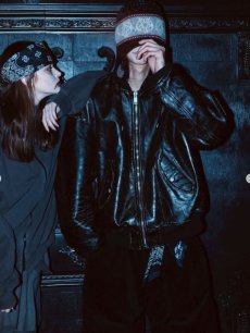 画像13: el conductorH(コンダクター) x blackmeans DISTRESSED LEATHER FLIGHT JKT PD25AJ02 (13)