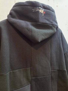 画像4: Takaya Hioki (タカヤヒオキ) OLD STUSSY REMAKE PULL OVER HOODIE (BLK) (4)
