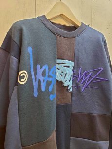 画像2: Takaya Hioki (タカヤヒオキ) OLD STUSSY REMAKE TRAINER "FRONT" REBEL ELEMENTS EXCLUSIVE LIMITED BLUE×NAVY (A) (2)