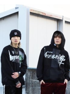 画像6: Takaya Hioki (タカヤヒオキ) OLD STUSSY REMAKE PULL OVER HOODIE (BLK) (6)