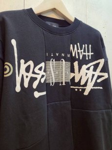 画像2: Takaya Hioki (タカヤヒオキ) OLD STUSSY REMAKE TRAINER "FRONT" REBEL ELEMENTS EXCLUSIVE BLK(B) (2)