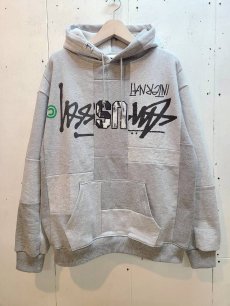 画像1: Takaya Hioki (タカヤヒオキ) OLD STUSSY REMAKE PULL OVER HOODIE (GRY) (1)