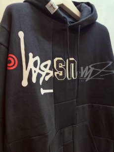 画像2: Takaya Hioki (タカヤヒオキ) OLD STUSSY REMAKE PULL OVER HOODIE (BLK) (2)