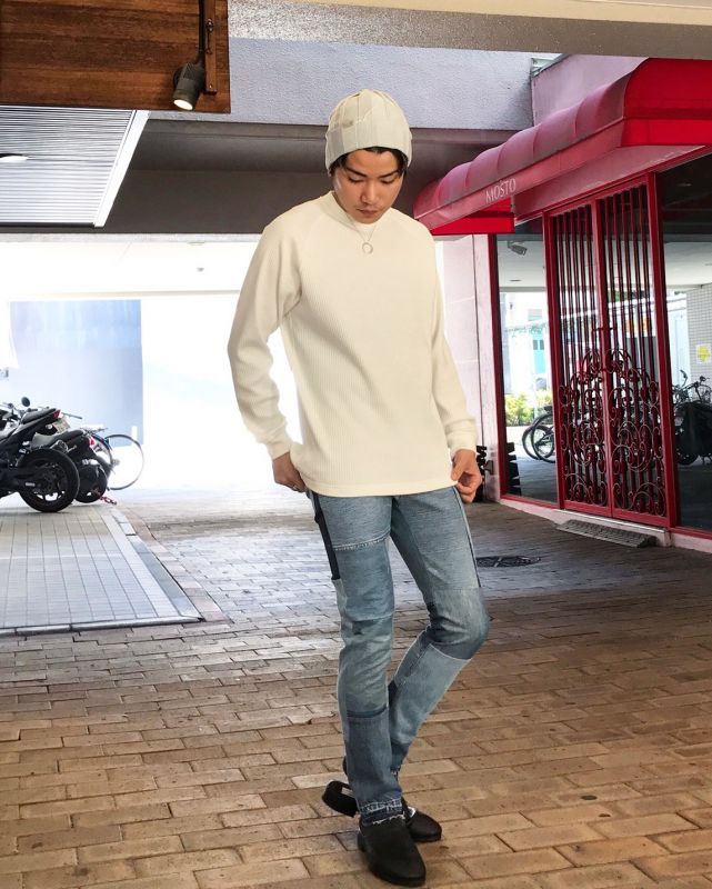  KIIT(キート)RIB STITCH L/SLEEVE TEE KIC-T98-012(WHT)残りわずかです！