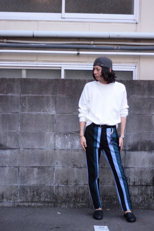   THREE BLIND MICE(スリーブラインドマイス) SILKY COTTON PANEL STRIPE TROUSERS B-5055入荷！