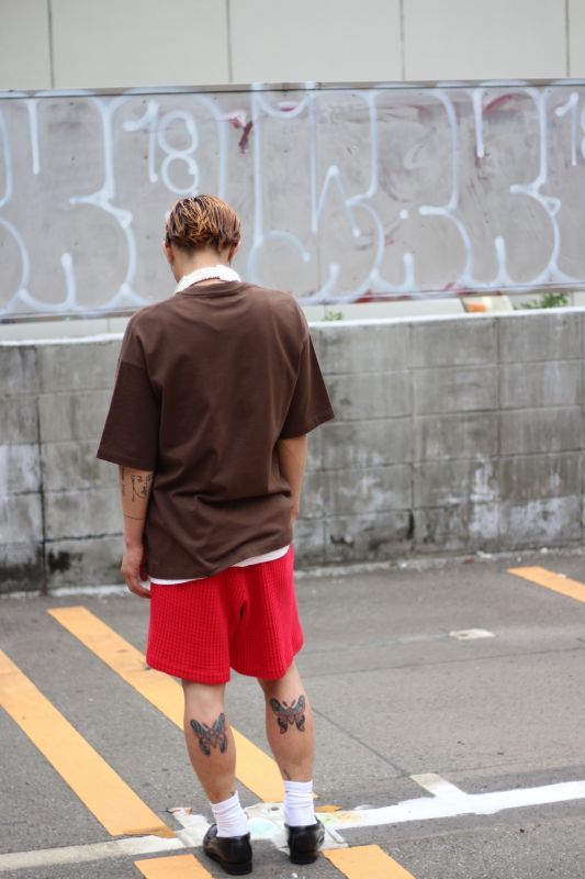 REBEL ELEMENTS別注 KIIT(キート) BIG WAFFULE SHORT PANTS KIC-P83-021(RED)着用画像追加!
