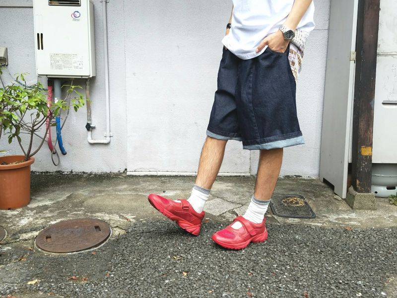  mythography(ミソグラフィー) ベルクロメッシュスニーカー myth152 (RED)残り僅かです！
