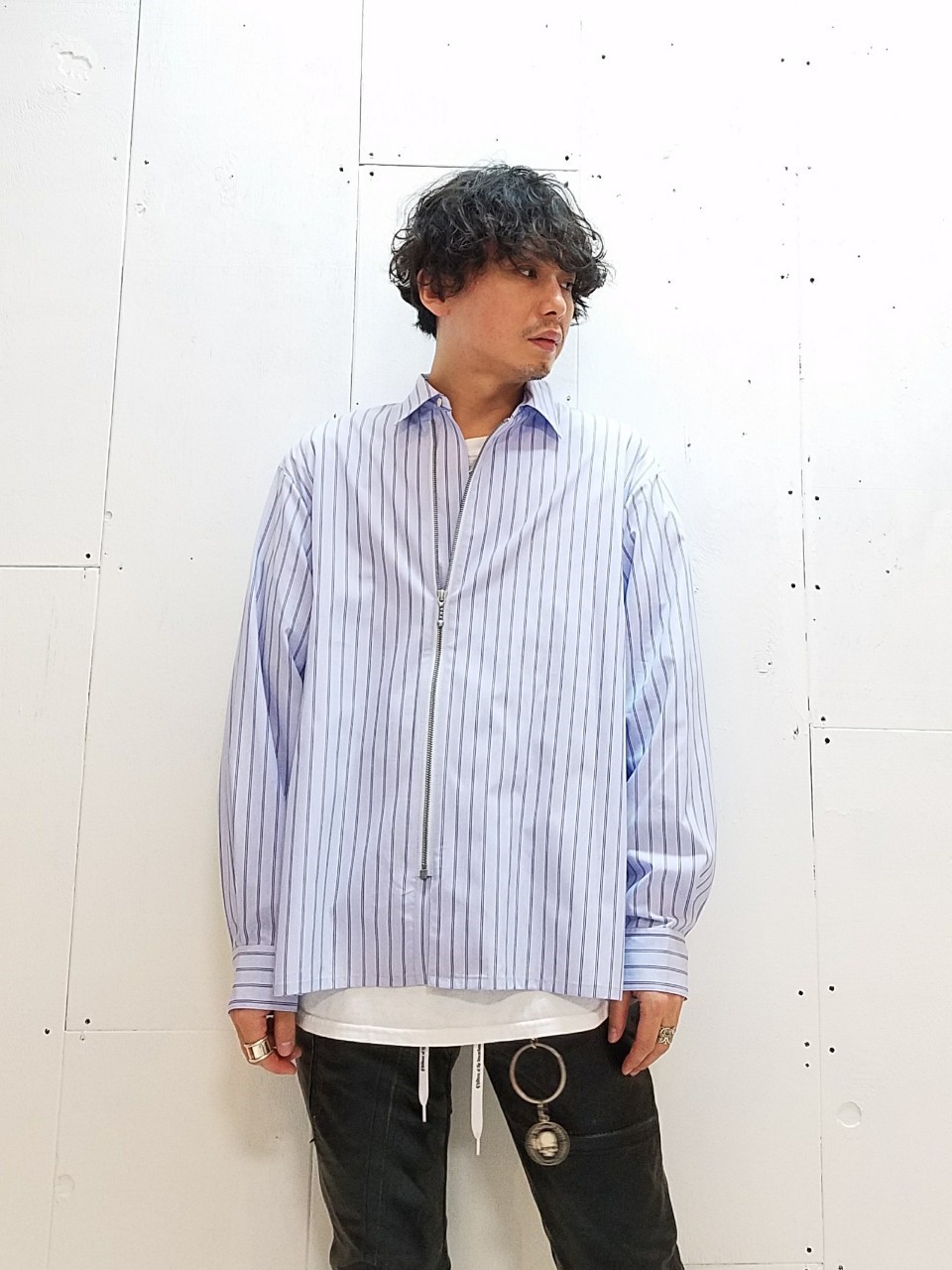 Kiit | HIGH COUNT STRIPE ZIP UP SHIRTS - シャツ