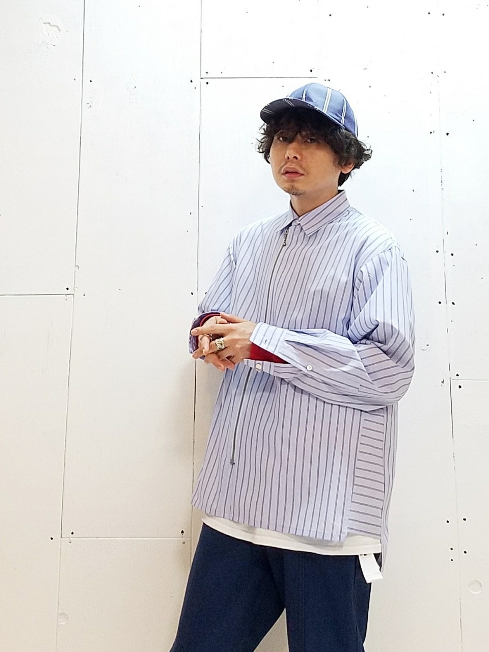 Kiit | HIGH COUNT STRIPE ZIP UP SHIRTS - シャツ