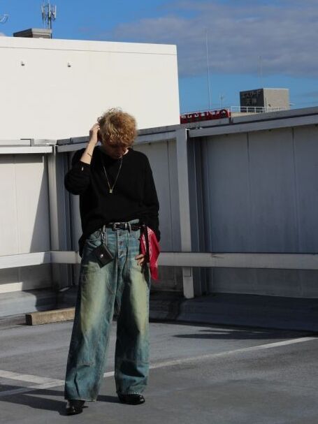 シュガーヒル OILED FADE DENIM PANTS