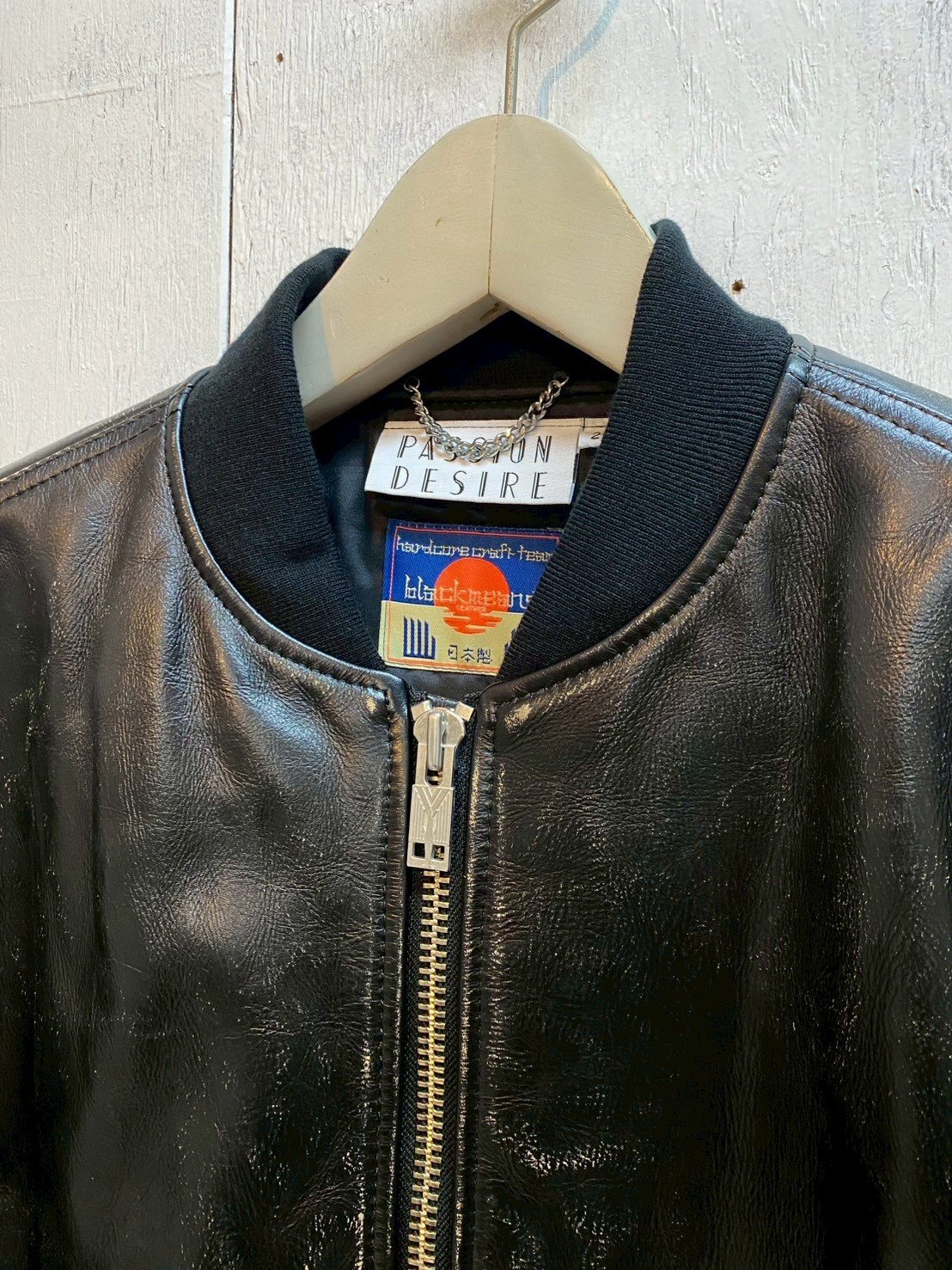 画像2: el conductorH(コンダクター) x blackmeans DISTRESSED LEATHER FLIGHT JKT PD25AJ02 (2)