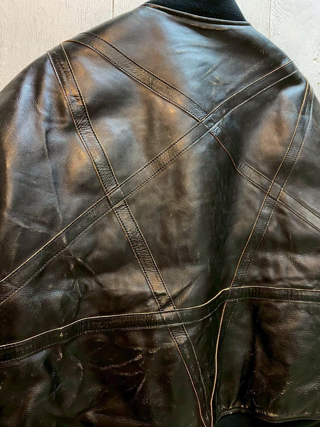 画像7: el conductorH(コンダクター) x blackmeans DISTRESSED LEATHER FLIGHT JKT PD25AJ02 (7)