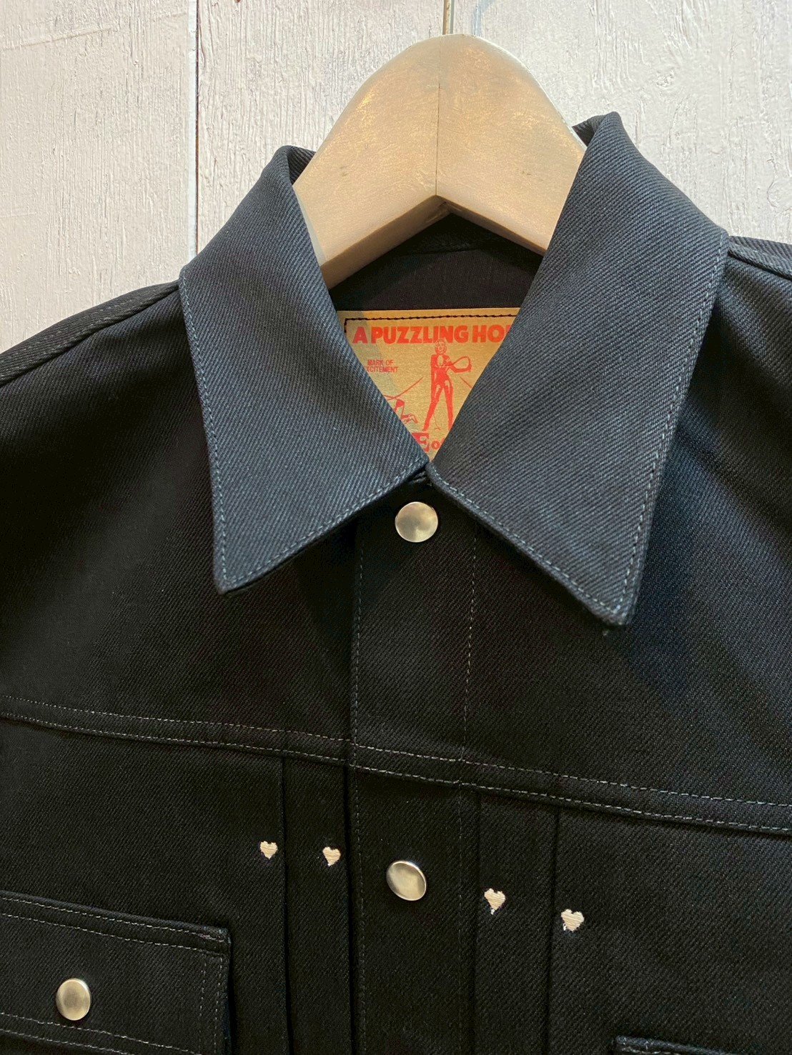画像2: A PUZZLING HOME(アパズリングホーム) S.O.A DENIM JACKET 25aw-010(BLK) (2)