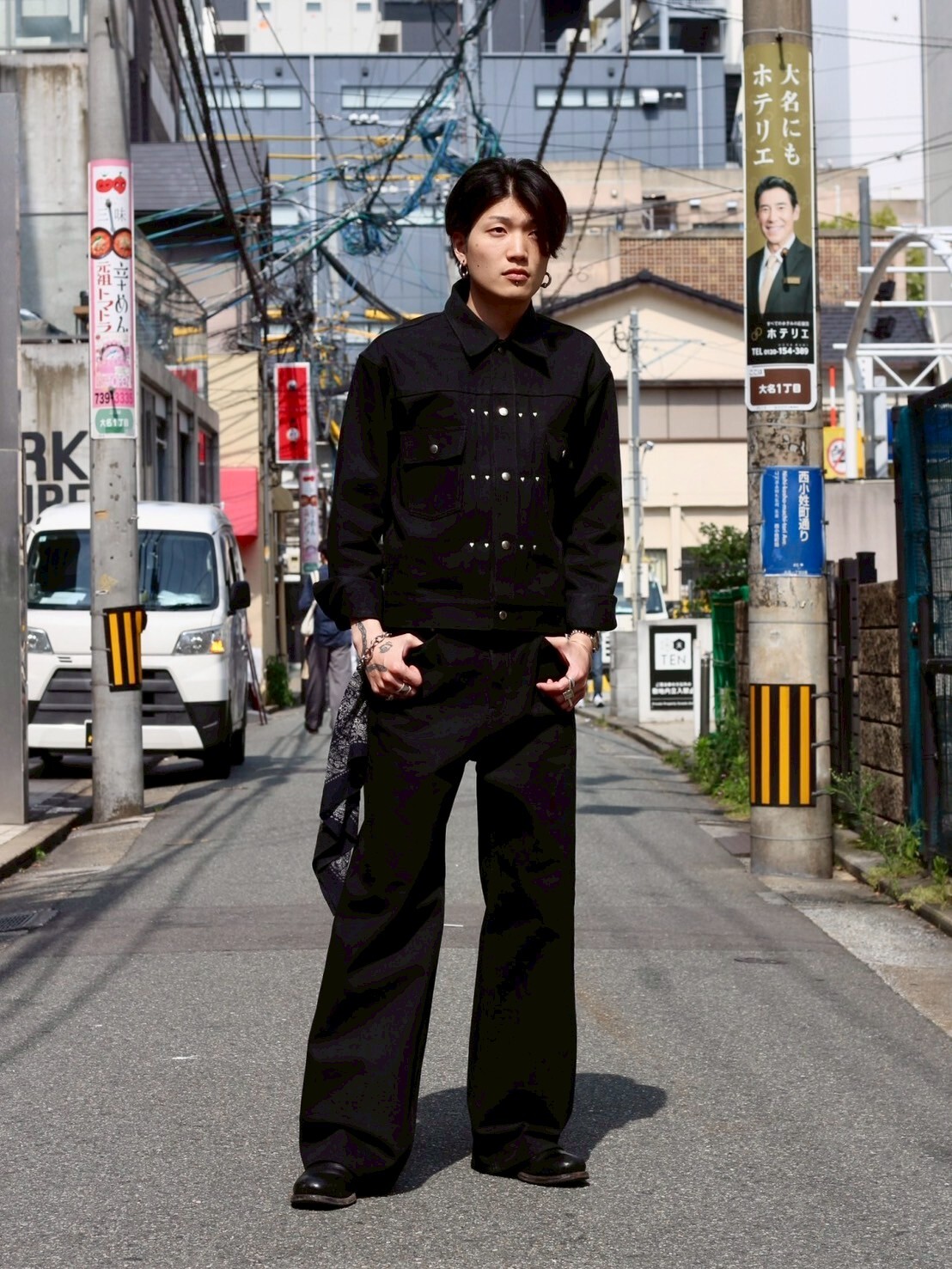 画像9: A PUZZLING HOME(アパズリングホーム) S.O.A DENIM JACKET 25aw-010(BLK) (9)