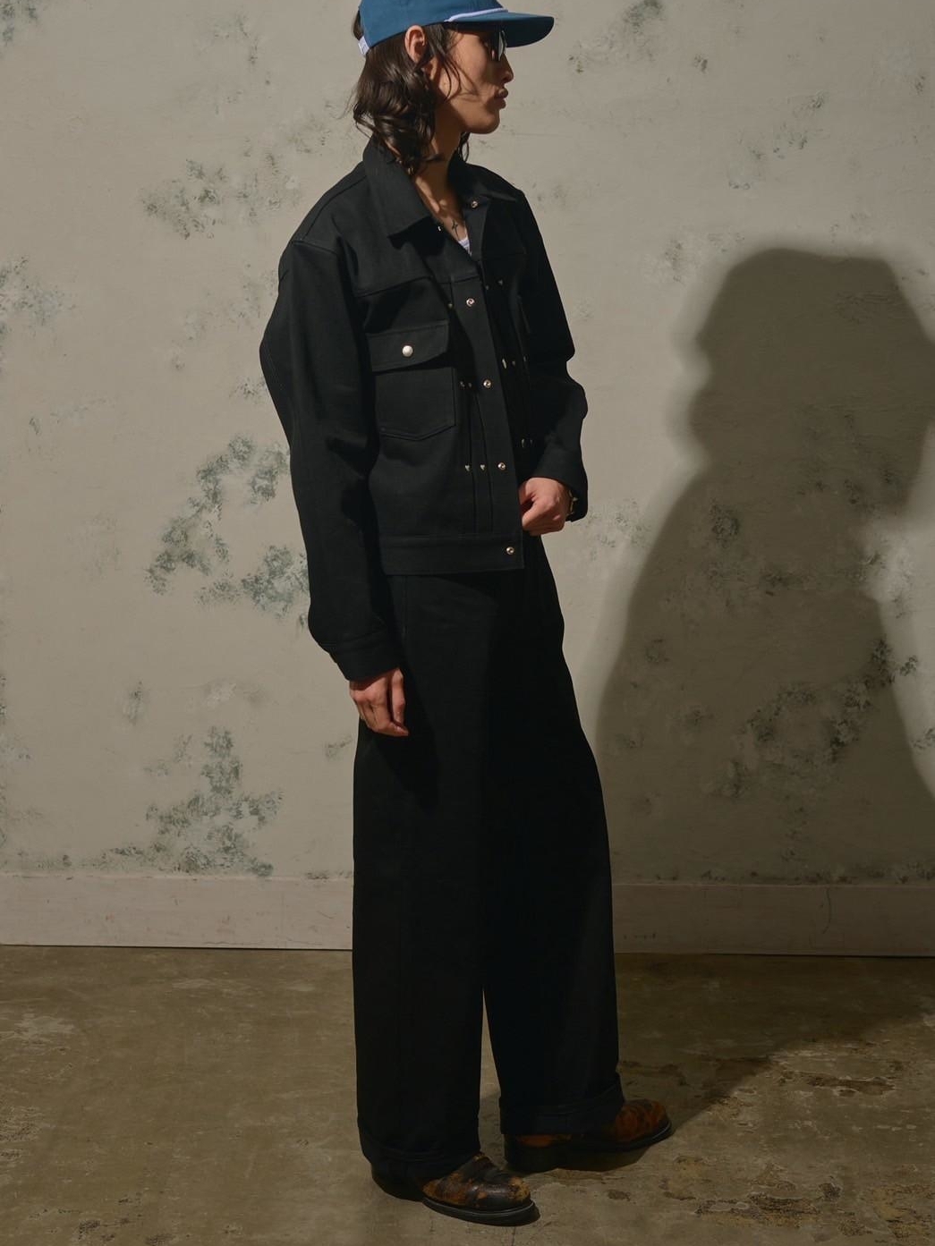 画像14: A PUZZLING HOME(アパズリングホーム) S.O.A DENIM WIDE 25aw-011(BLK) (14)